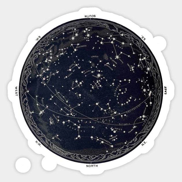 Map Of The Night Sky Sticker by LittleBean